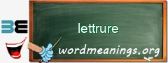 WordMeaning blackboard for lettrure